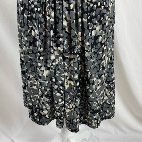 J Howard Black Gray Drape Office To Date Night Feminine Dress NWOT Size 10 - Picture 5 of 12